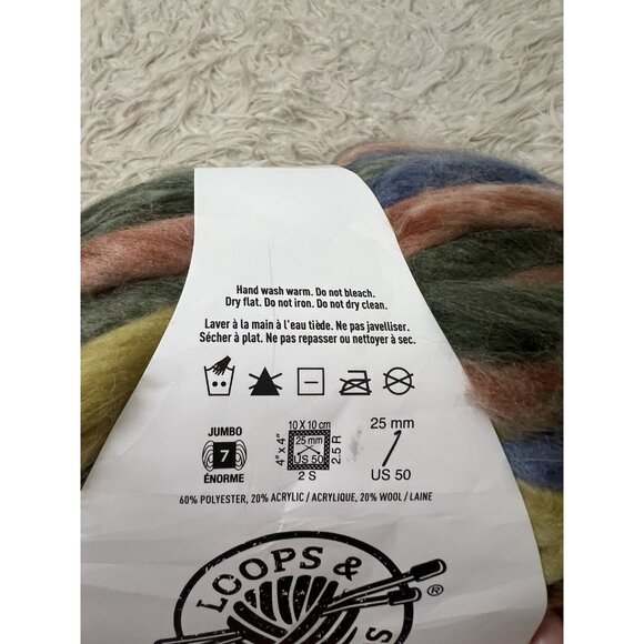 1- Loops & Threads Free Spirit Ombre 40.5 Yards Jumbo Wool Blend 26.3 Oz Yarn - Picture 6 of 8